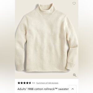 J Crew Classic Rollneck Sweater L